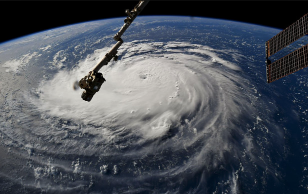 picture of hurricane from space